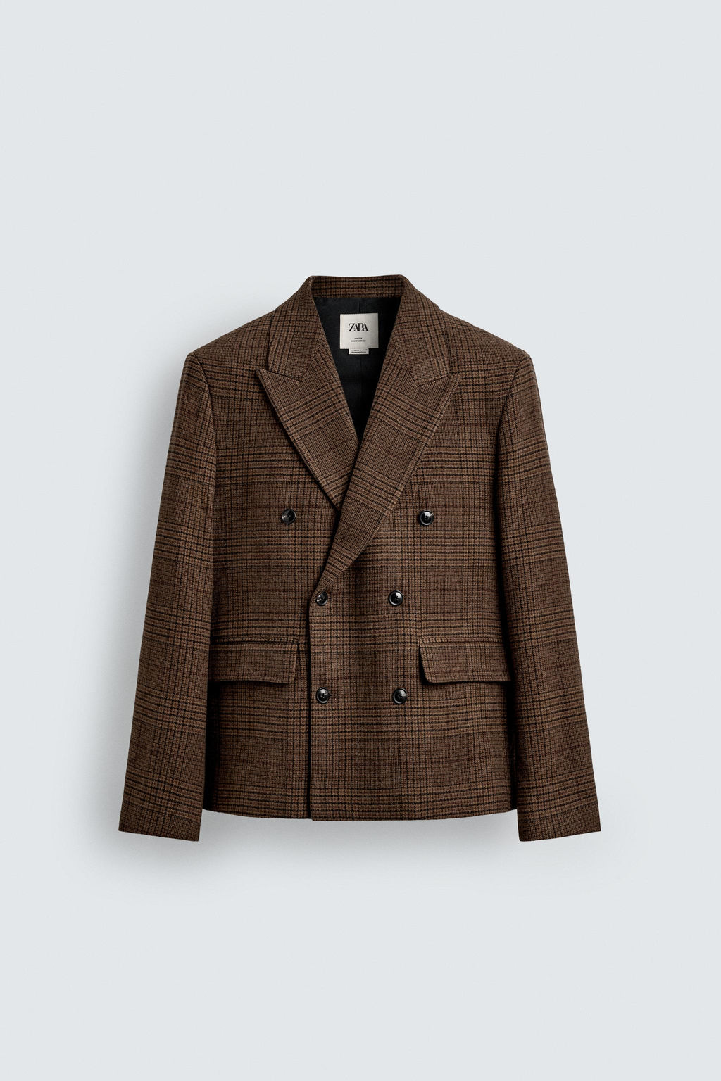 BOXY FIT CHECK SUIT BLAZER - Zara фото 7