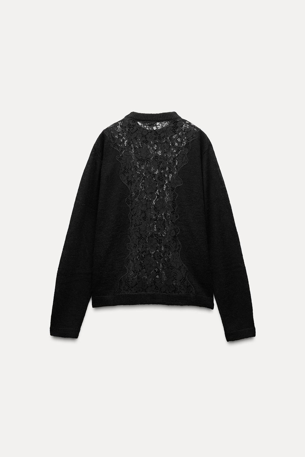 KNIT AND LACE SWEATER - Zara фото 7