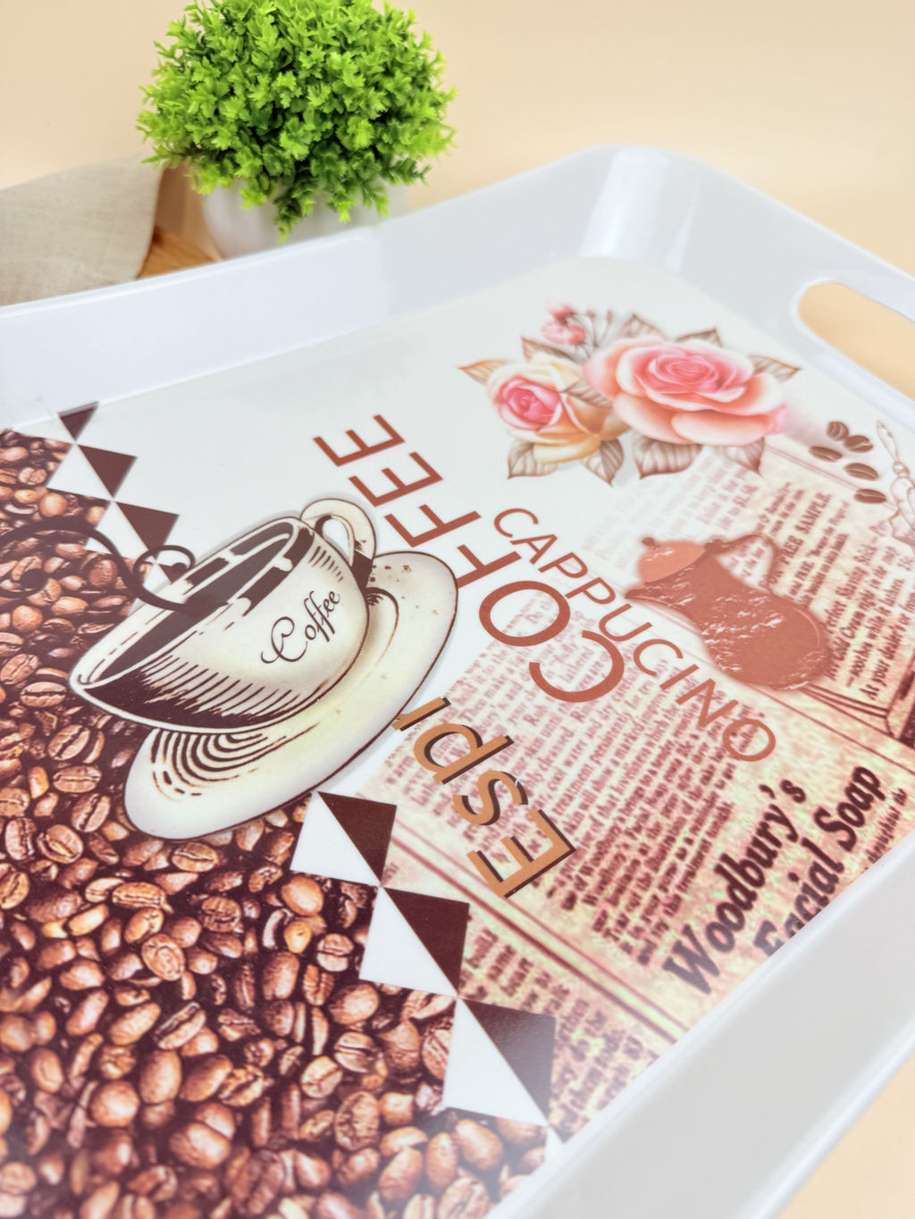 Поднос 42*30 см, 75861 прямоуг. микс пластик