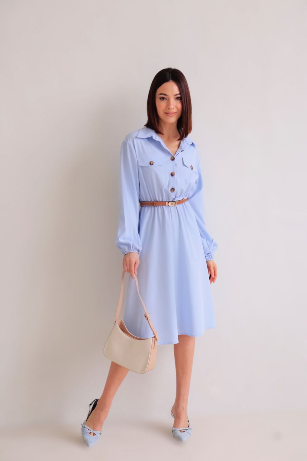 Martichelli Платье небесно-голубое  фото 2