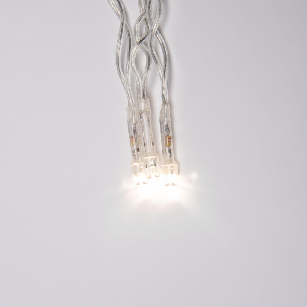 ULD-B6007-200/STK WARM WHITE IP44 Бахрома светодиодная со статическим свечением, 6м. Соединяемая. 200 светодиодов. Теплый белый свет. Провод прозрачный. ТМ Uniel - Volpe фото 4