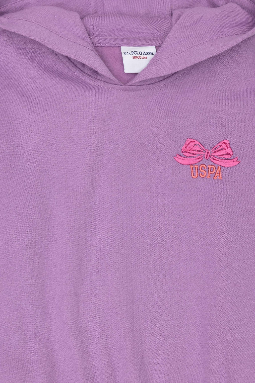 U. S. Polo Assn Сиреневый свитшот с капюшоном для девочки - U.s. polo assn фото 8