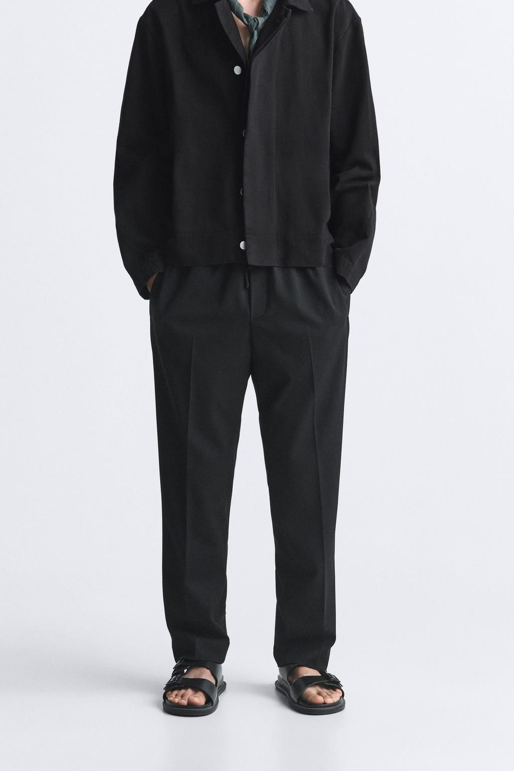 COMFORT FIT JOGGER WAIST TROUSERS - Zara фото 2