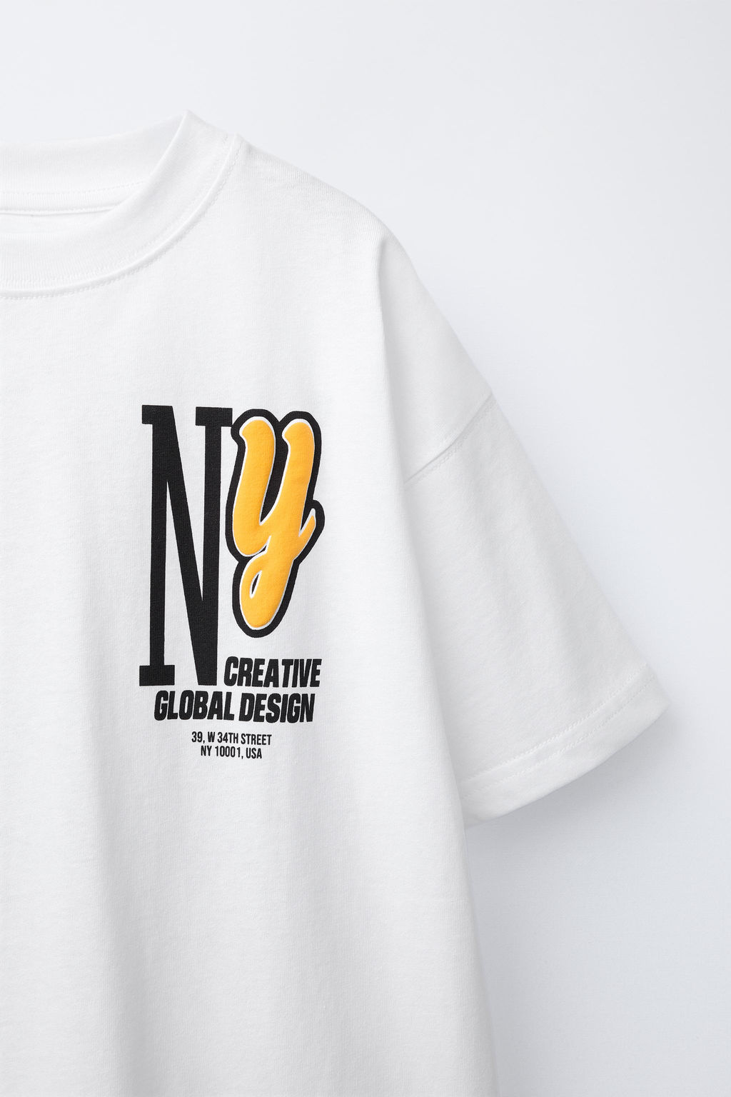 T-SHIRT WITH RAISED NY PRINT - Zara фото 3