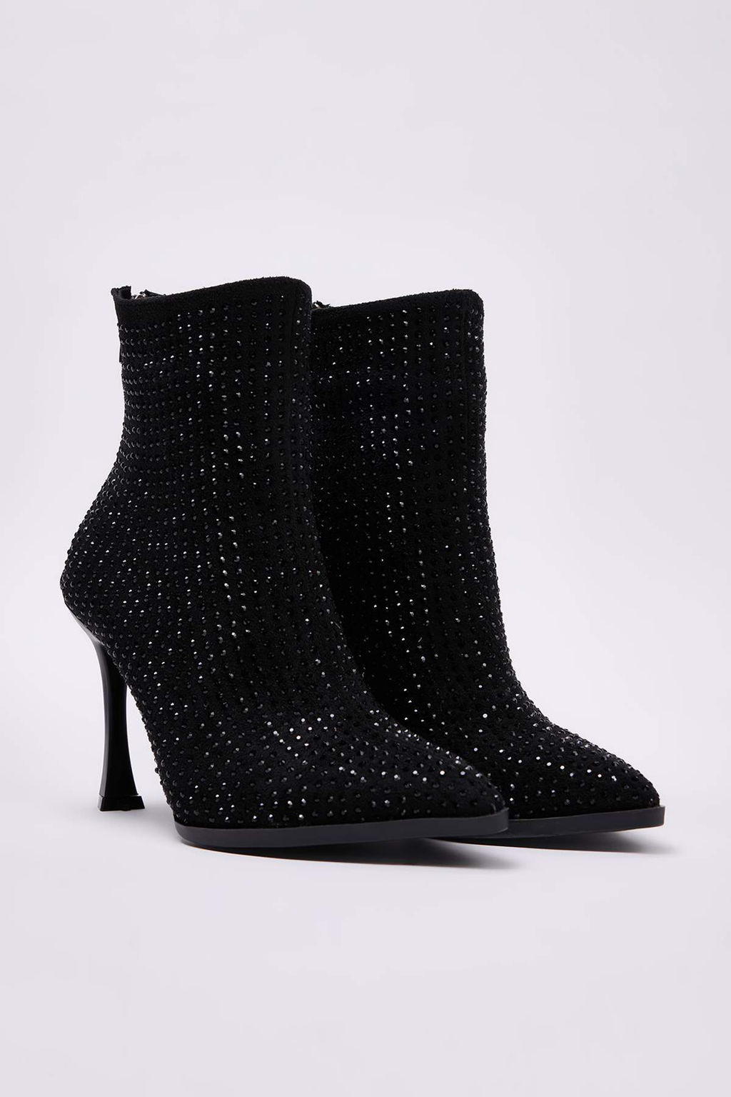 Siyah Tasl? Kad?n 9 cm Ince Topuklu Bot TAKAW26BO00118 - Trendyolmilla фото 4