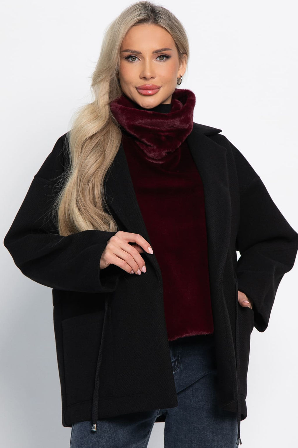 Пальто-пиджак (черный) Б15084-7М