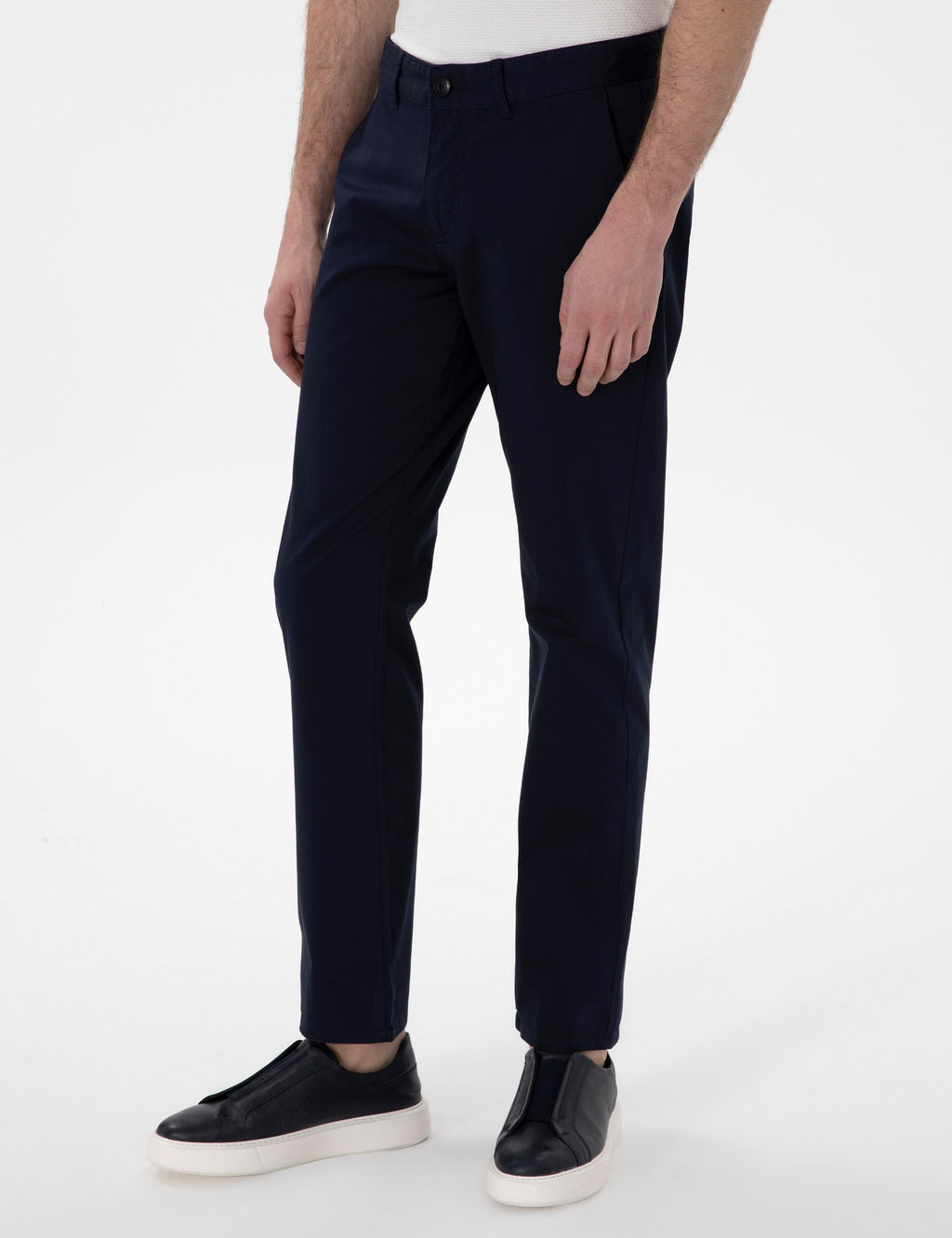 Lacivert Regular Fit Kanvas Pantolon