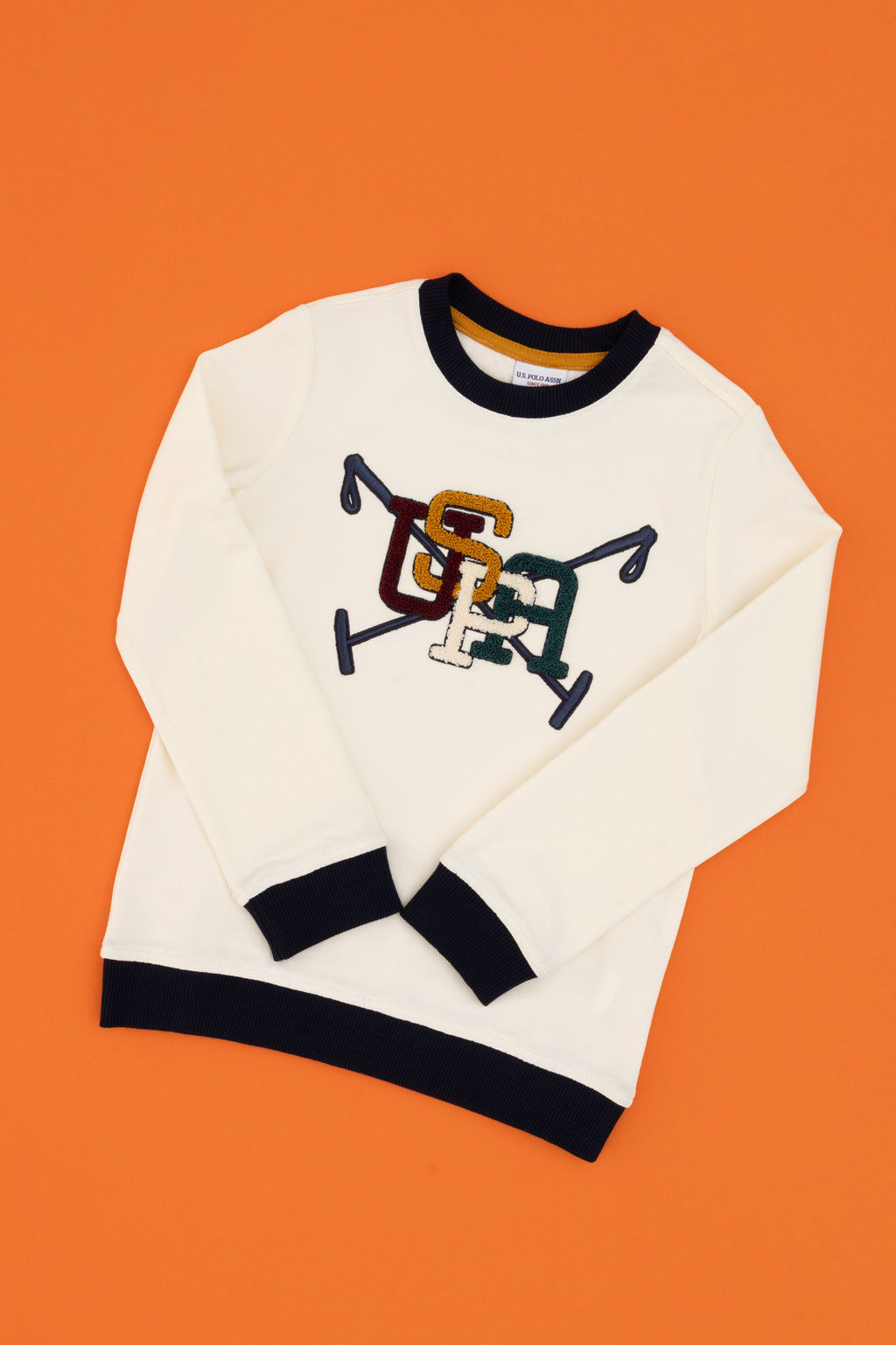 Erkek _ocuk Krem _nce Bisiklet Yaka Sweatshirt - U.s. polo assn фото 5