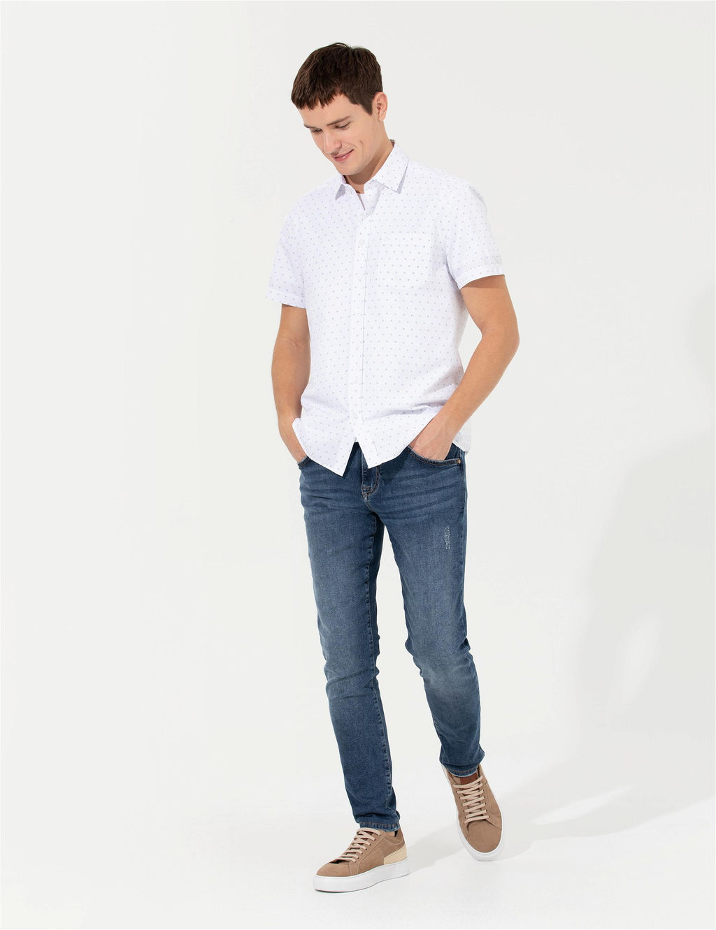 Lacivert Regular Fit K_sa Kollu G_mlek - Pierre cardin фото 4