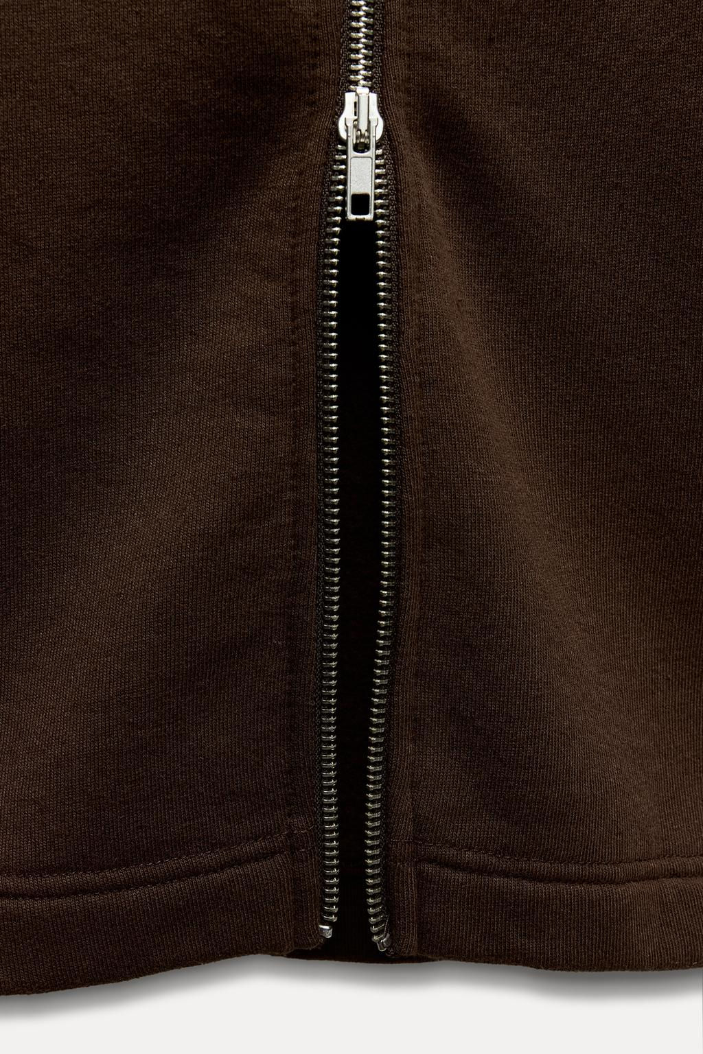 WASHED-EFFECT CARGO TROUSERS WITH ZIPS - Zara фото 9