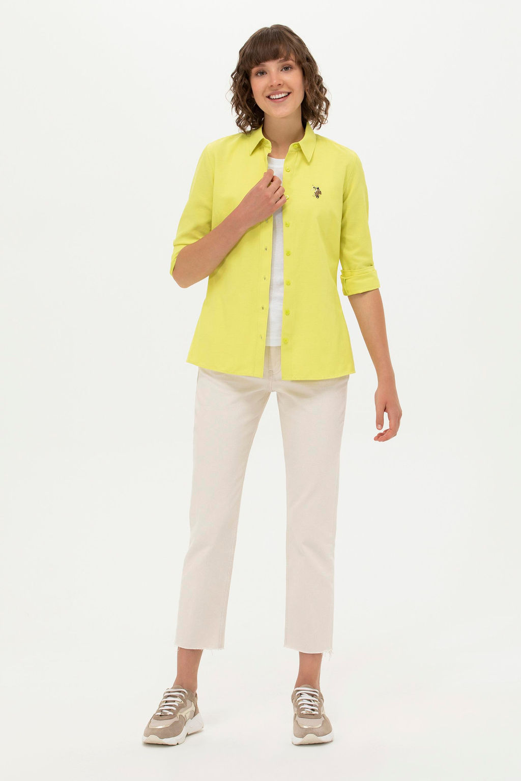 Женская базовая рубашка с длинным рукавом - U.s. polo assn фото 10