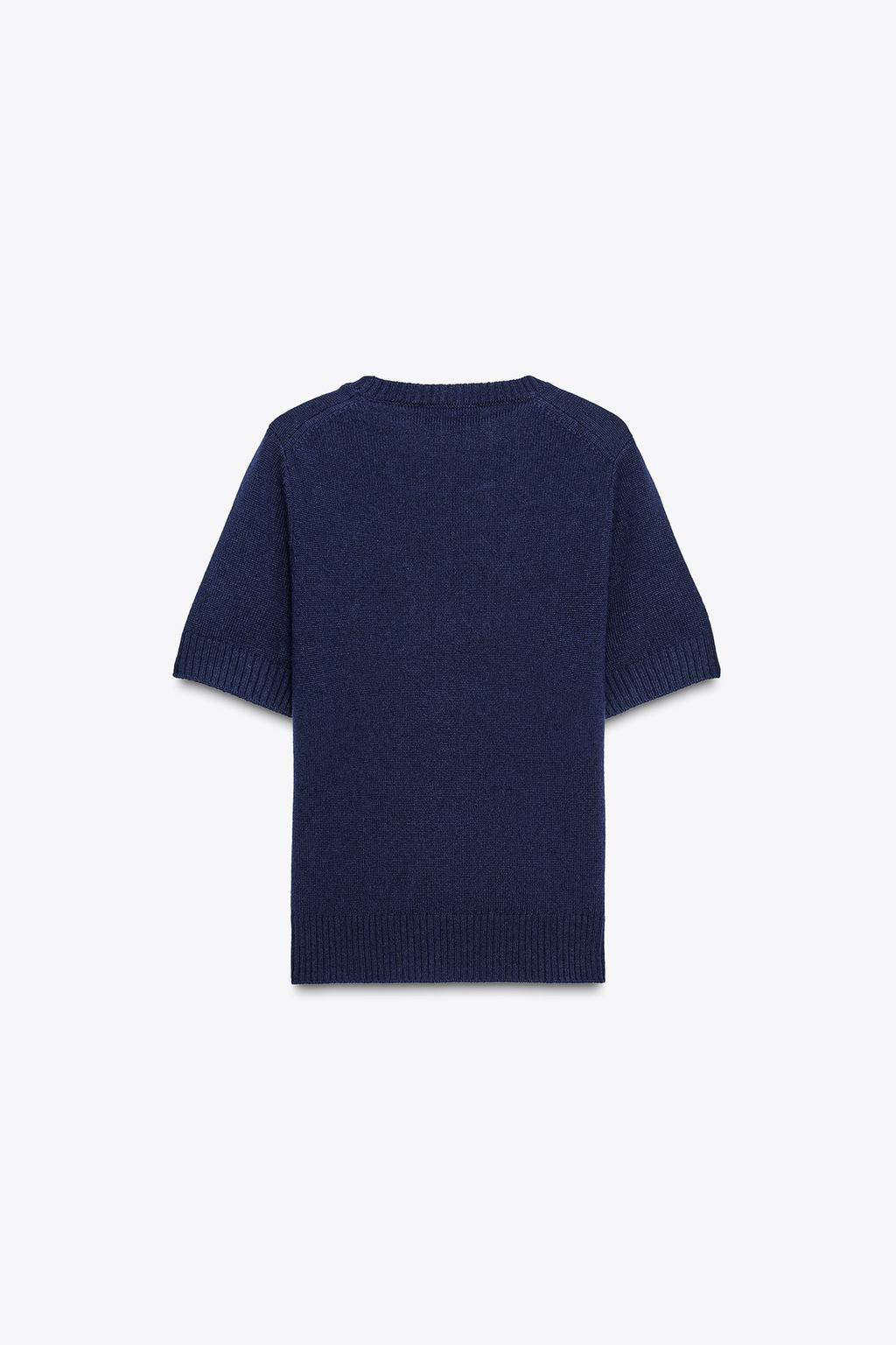100% WOOL SHORT SLEEVE TOP - Zara фото 10