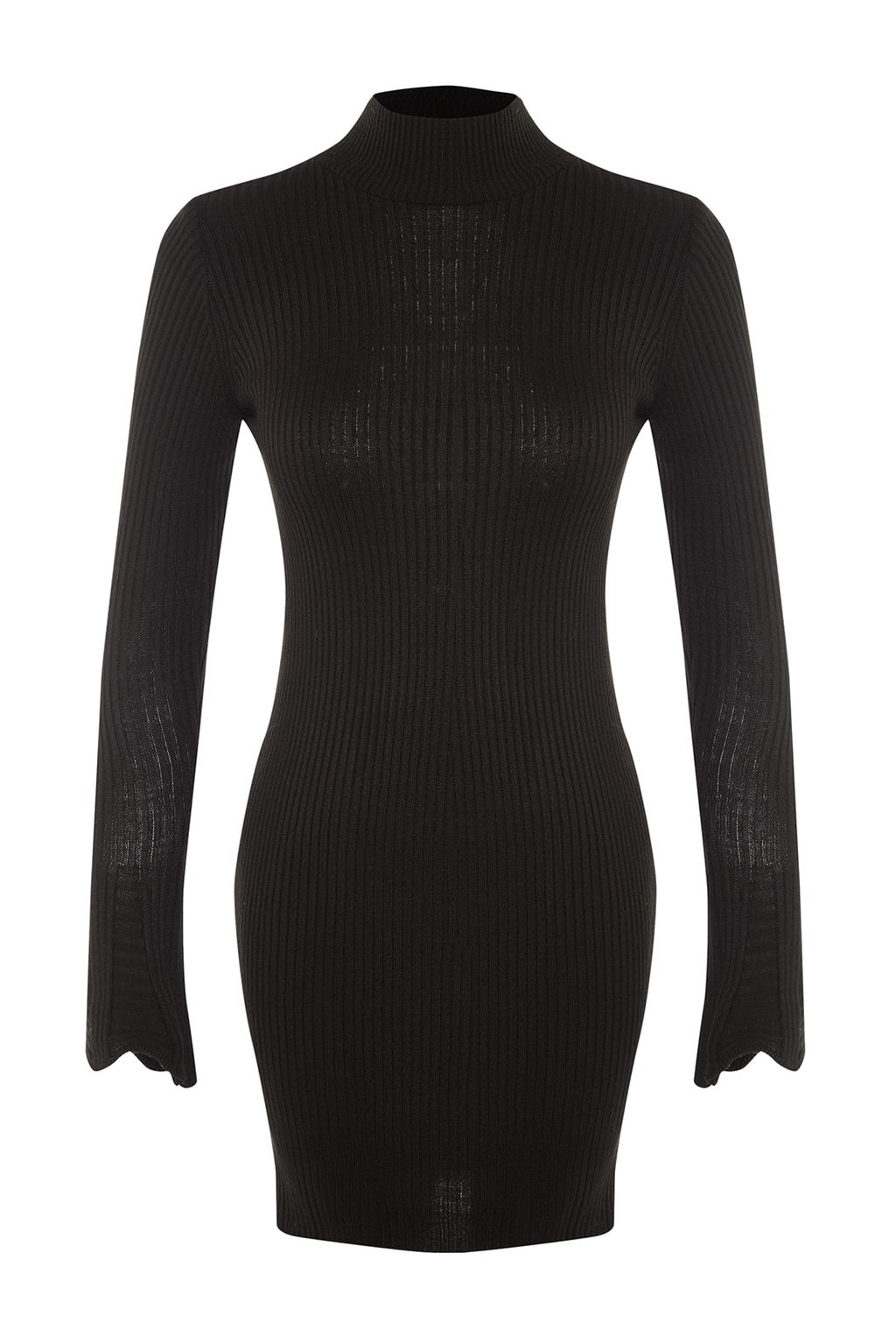 TRENDYOLMILLA Mavi Mini Triko Basic Dik Yaka Elbise TWOAW23EL01415  фото 8