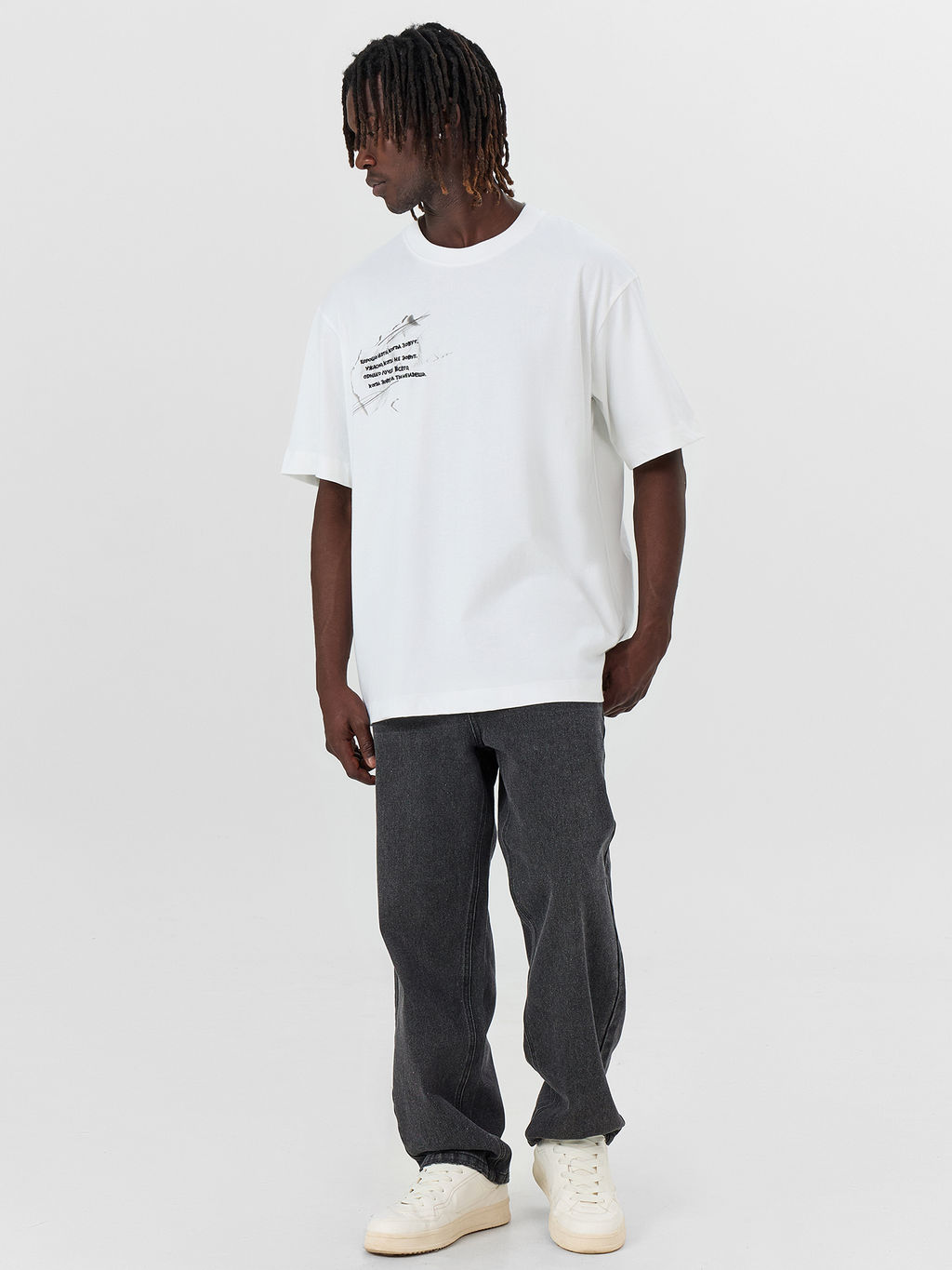 Футболка мужская белая с надписью хорошо идти, когда зовут - Mark formelle фото 3