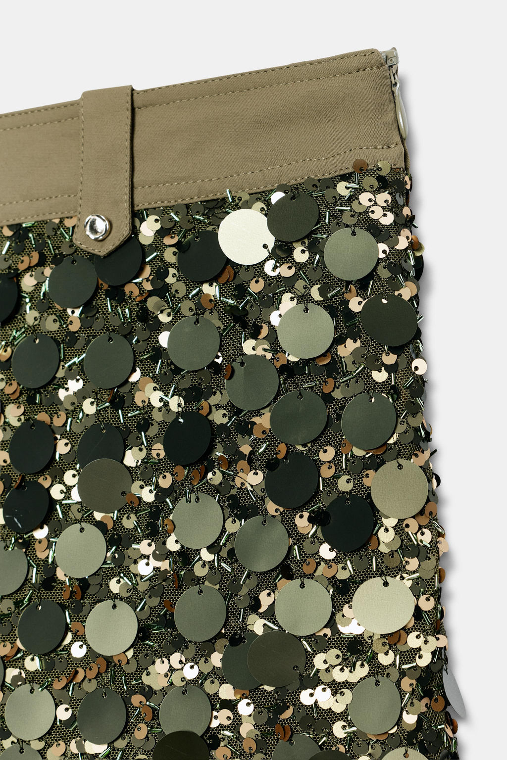 FALDA MINI LENTEJUELAS / Verde - Zara фото 9