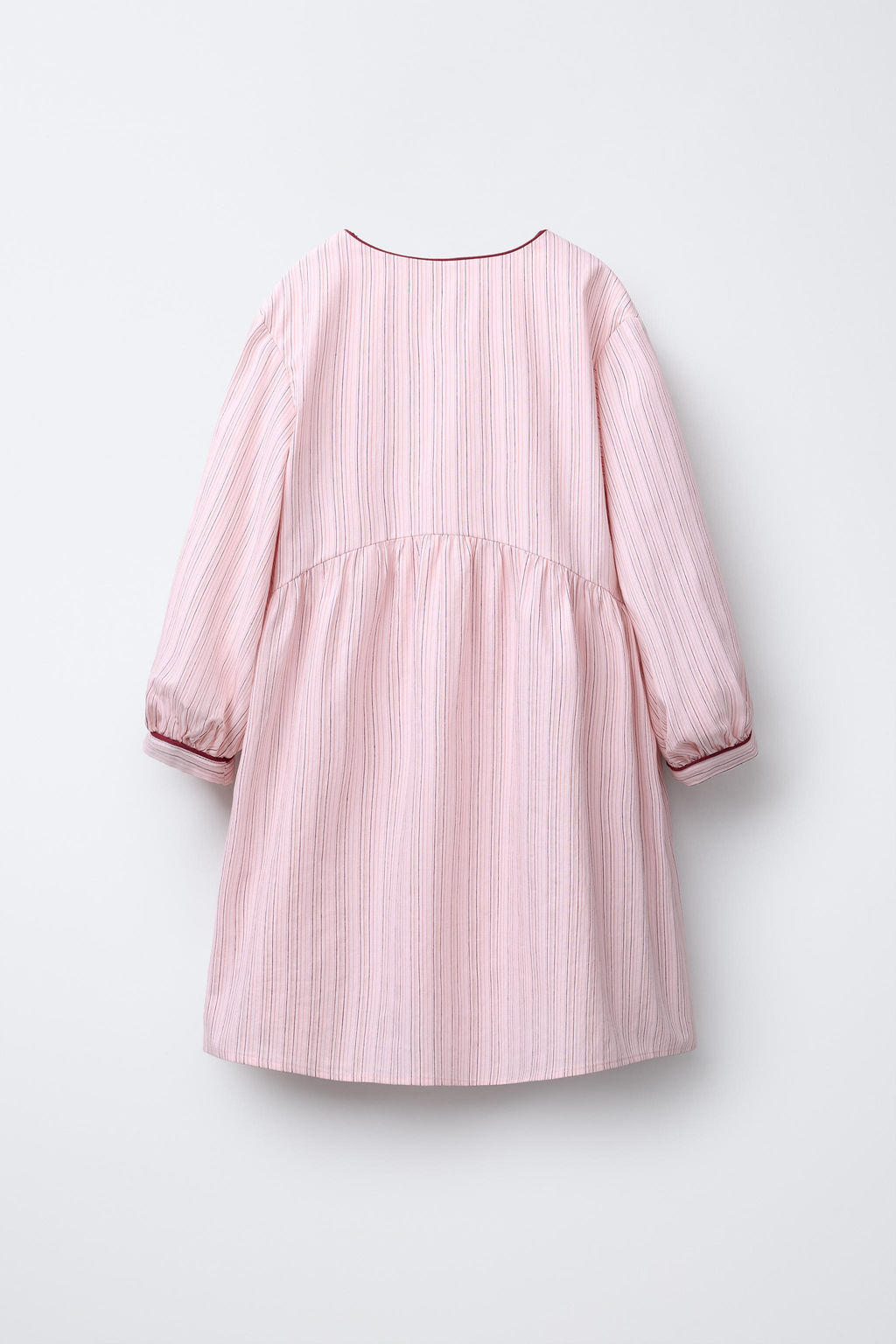 STRIPED DRESS WITH CONTRAST PIPING - Zara фото 2