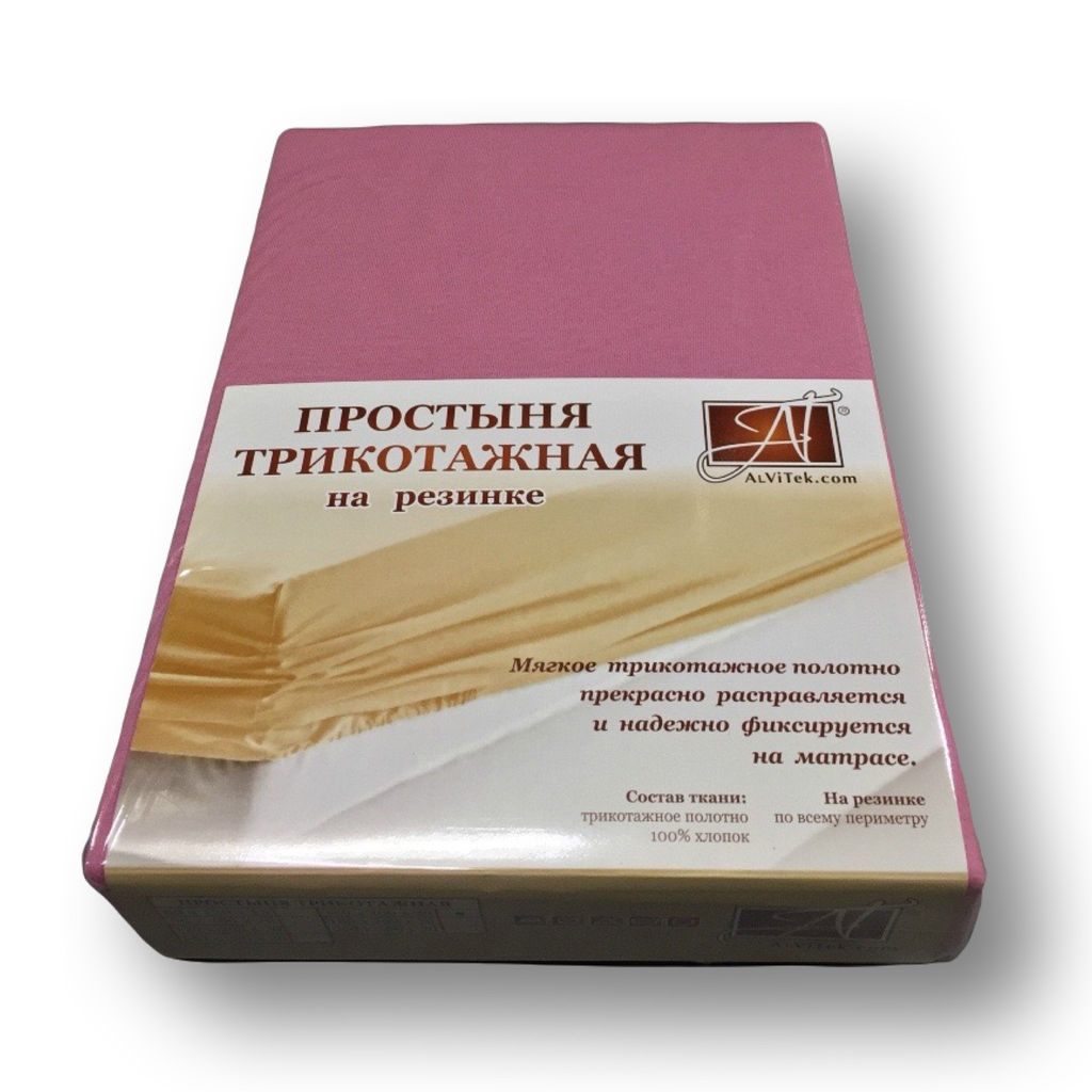 ПТР-СР-180(180) Сухая Роза простыня трикотажная на резинке 180х200х20