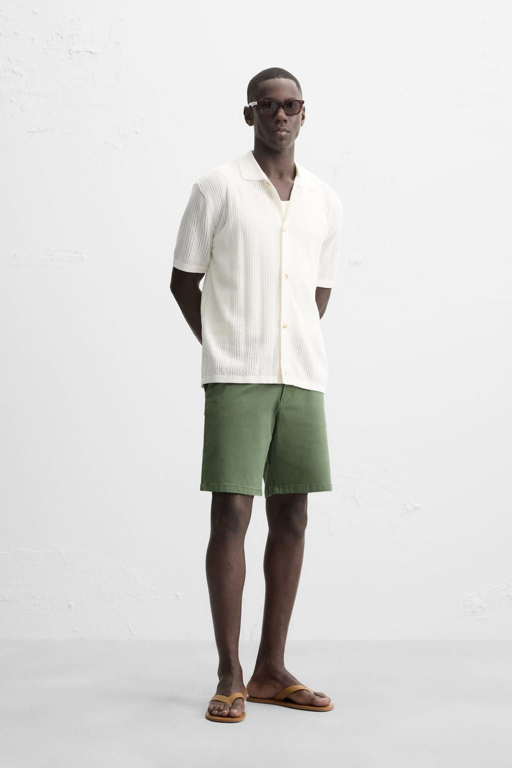 CHINO REGULAR FIT BERMUDA SHORTS - Zara фото 11