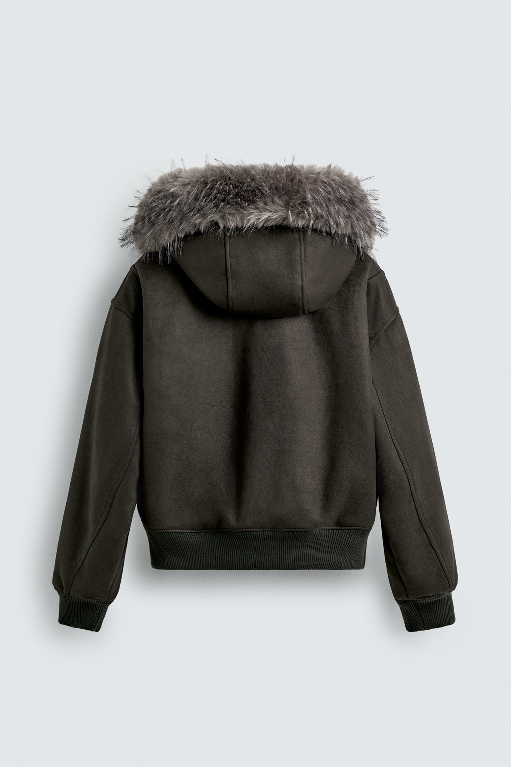 FAUX SUEDE QUILTED JACKET - Zara фото 9