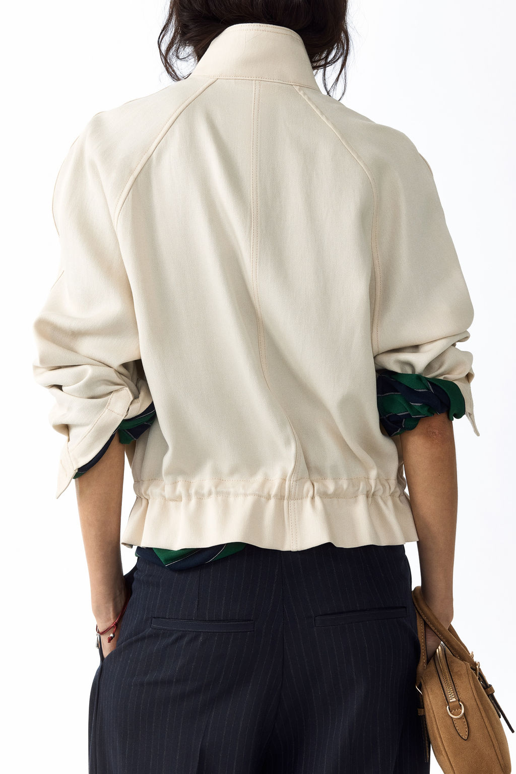 Chaqueta oversize en mezcla de lino - H&m фото 7