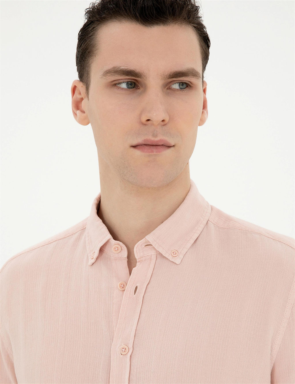 A__k Pembe Regular Fit Uzun Kollu G_mlek