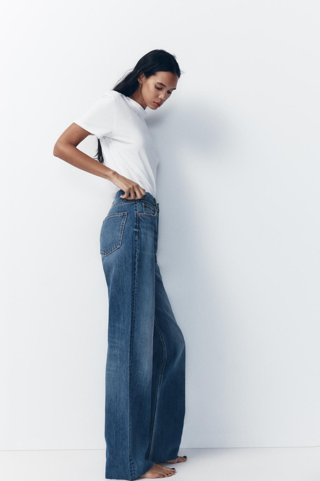 TRF WIDE-LEG HIGH-WAIST JEANS - Zara фото 4
