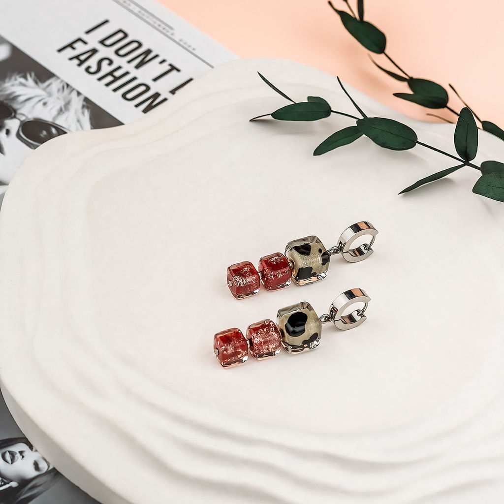 Серьги из муранского стекла SHY COW LS3524