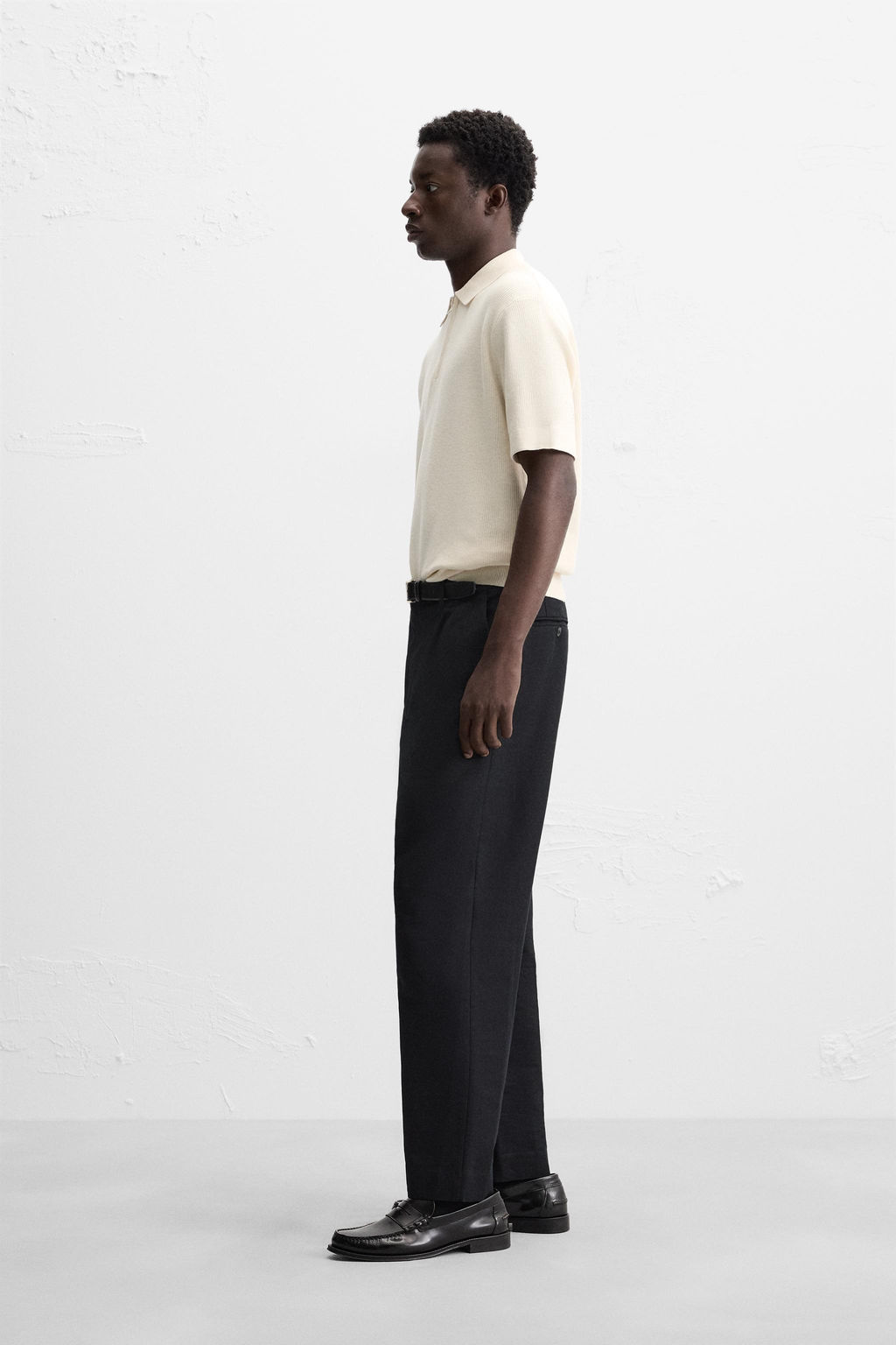 PURL KNIT POLO SHIRT WITH ZIP - Zara фото 4