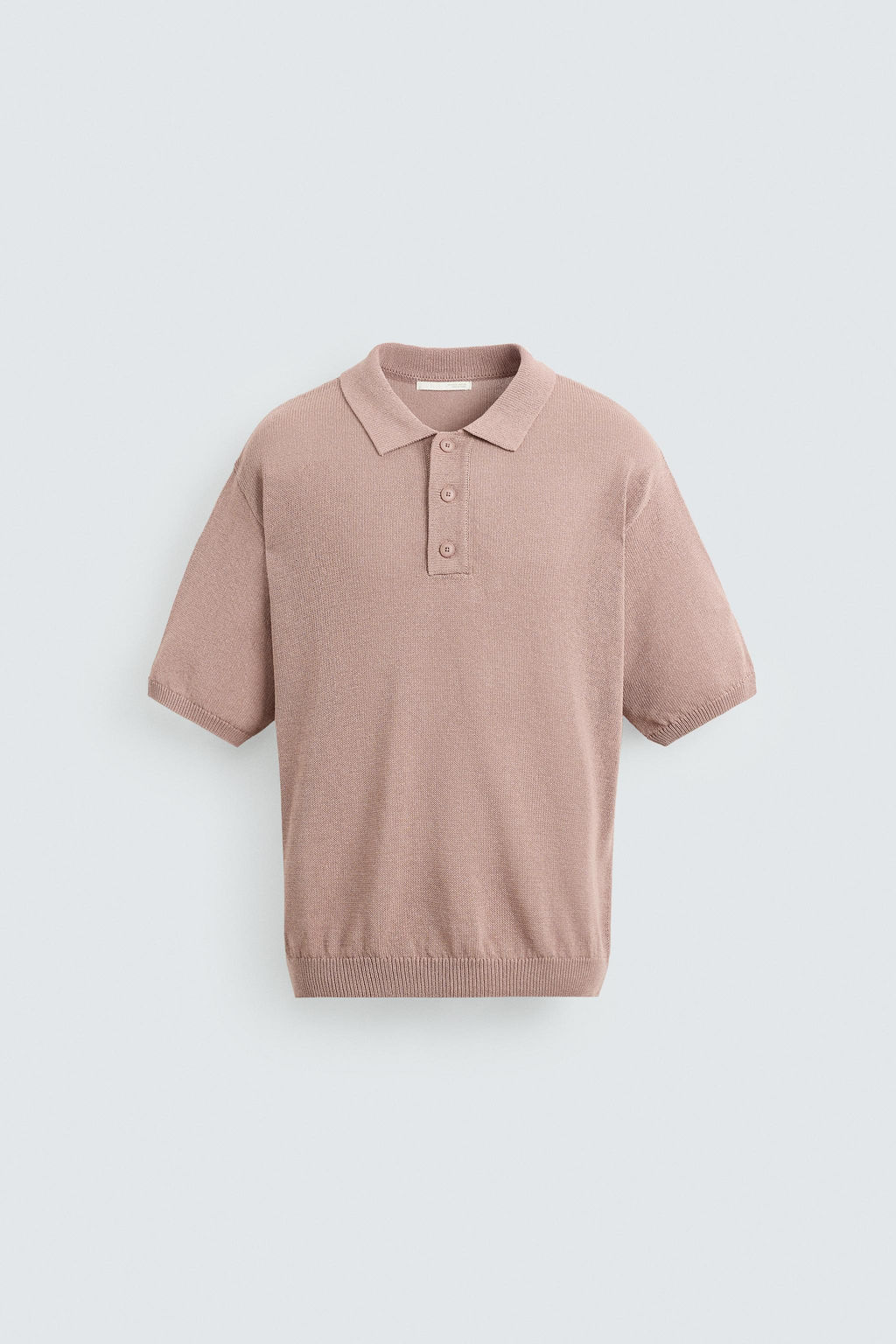 TEXTURED KNIT POLO SHIRT - Zara фото 7