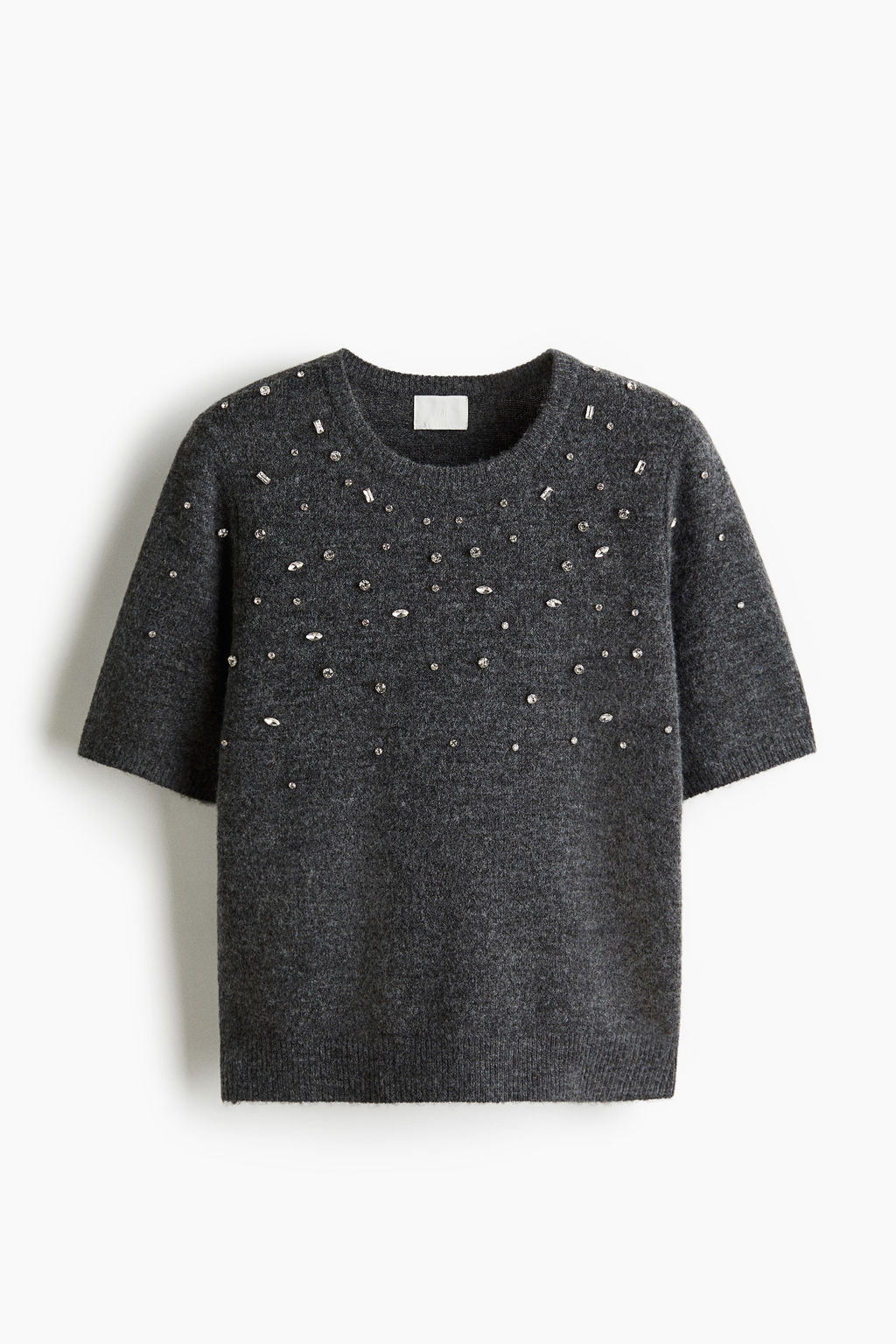 Top de punto fino con detalles de strass - H&m фото 2