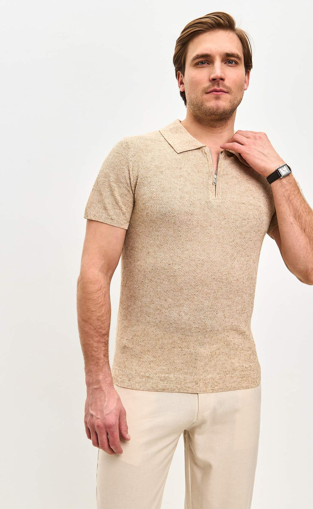 Футболка лен F111-07LN l.beige - Fine joyce фото 11
