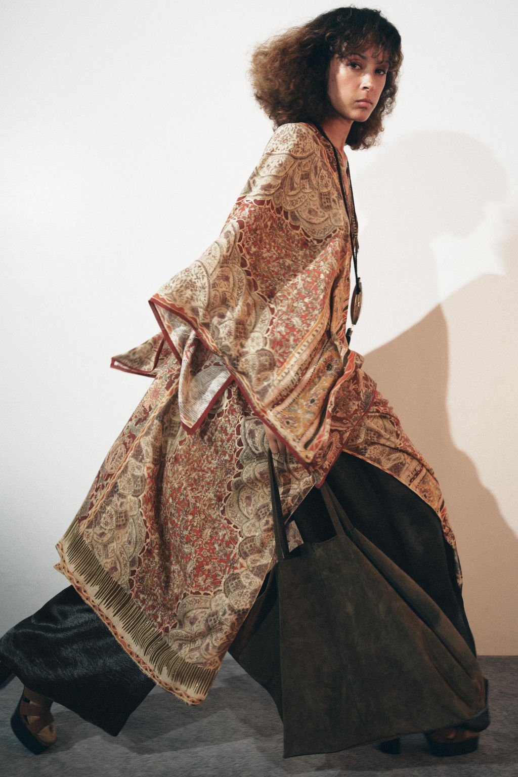 ZW COLLECTION PAISLEY KAFTAN DRESS - Zara фото 5