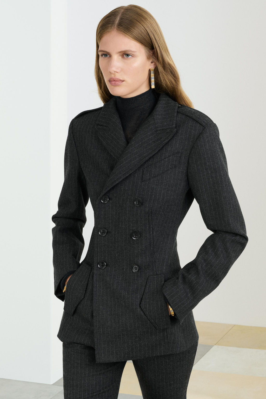 SKINNY STRIPED TROUSERS - Zara фото 2