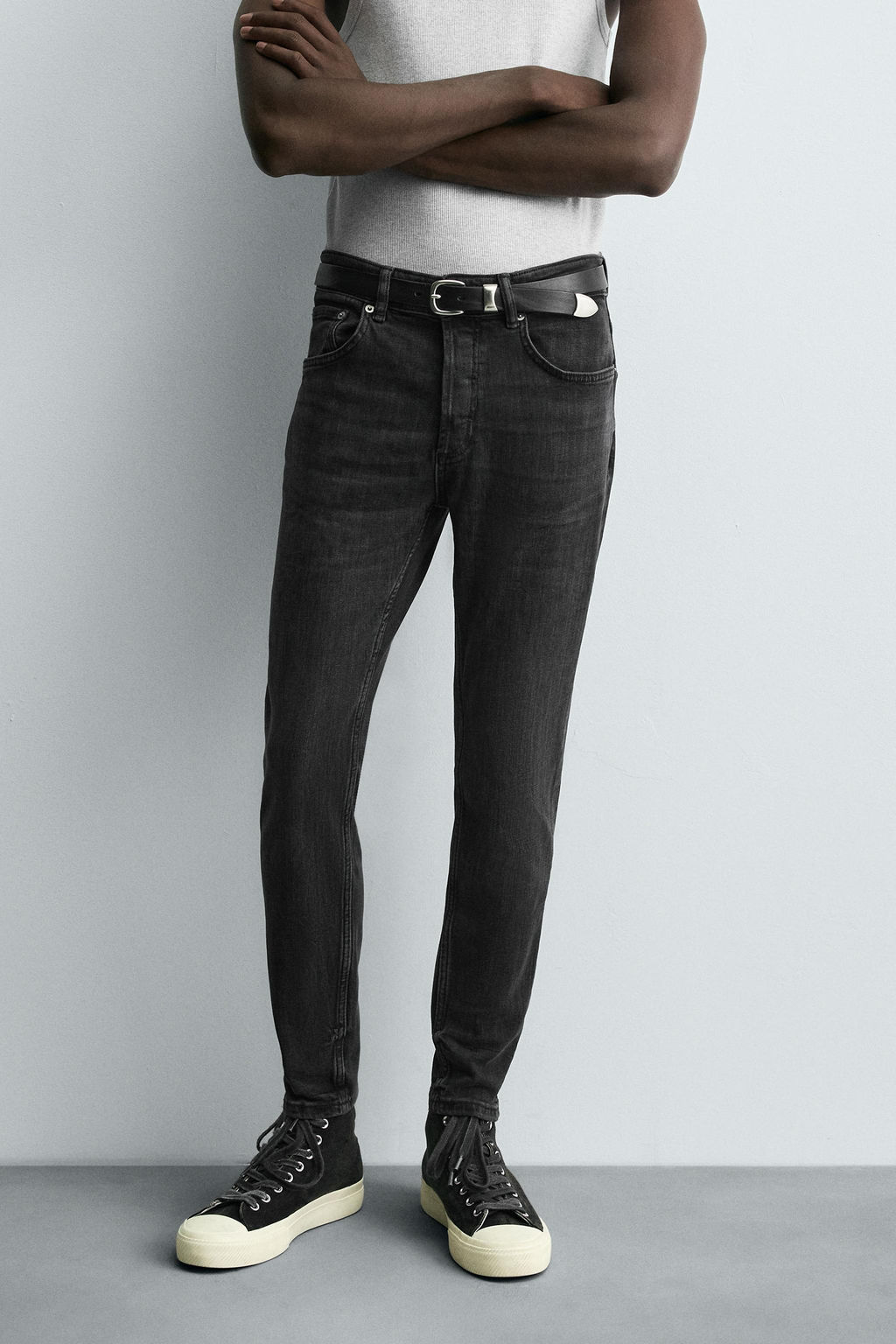 JEANS SKINNY CROPPED FIT / Carb?n - Zara фото 11