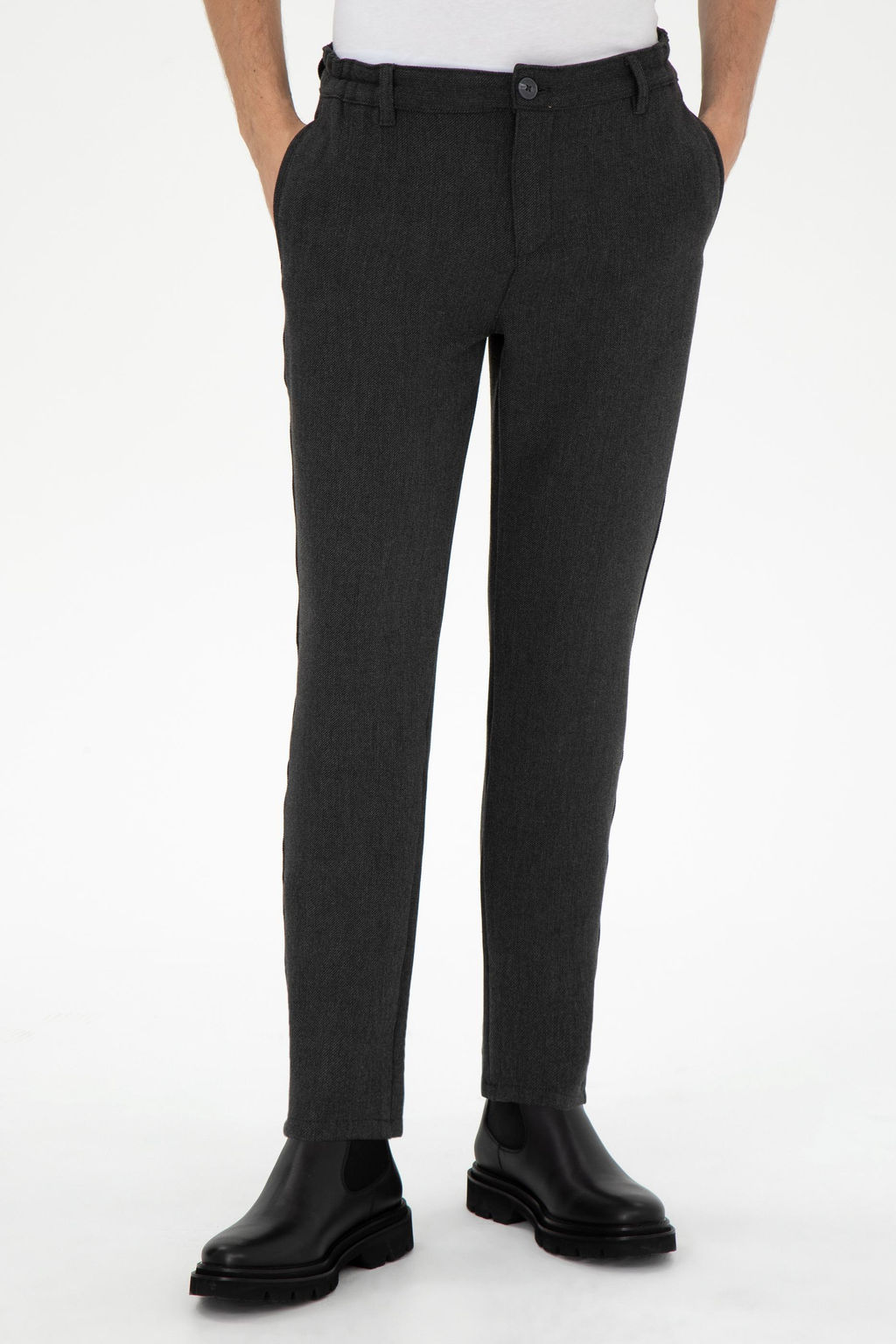 Мужские брюки из плотной ткани антрацитового цвета Неожиданная скидка в корзине - U.s. polo assn фото 2