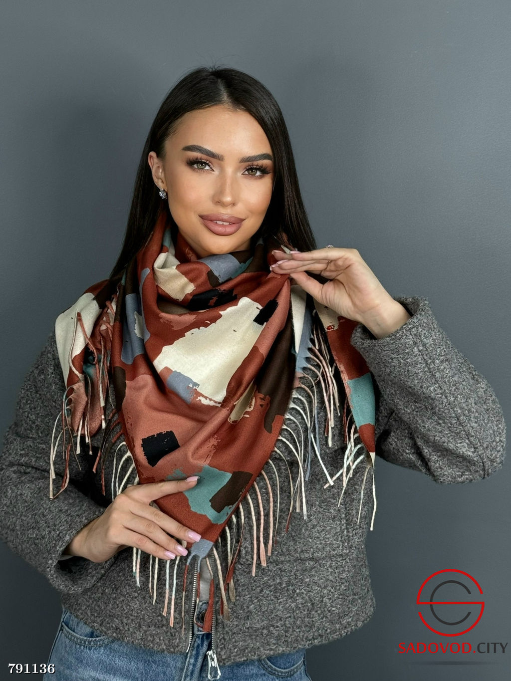 Платок из кашемира 110х110 см