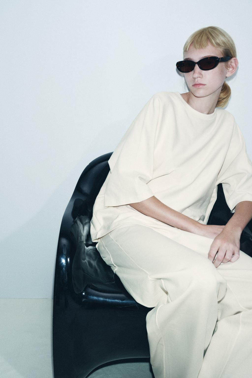 COTTON STRAIGHT-LEG TROUSERS - Zara фото 5