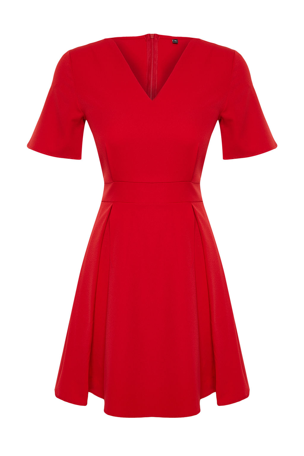 K?rm?z? Kusakl? Belden Ac?lan Mini Dokuma Elbise TWOSS24EL00504 - Trendyolmilla фото 7