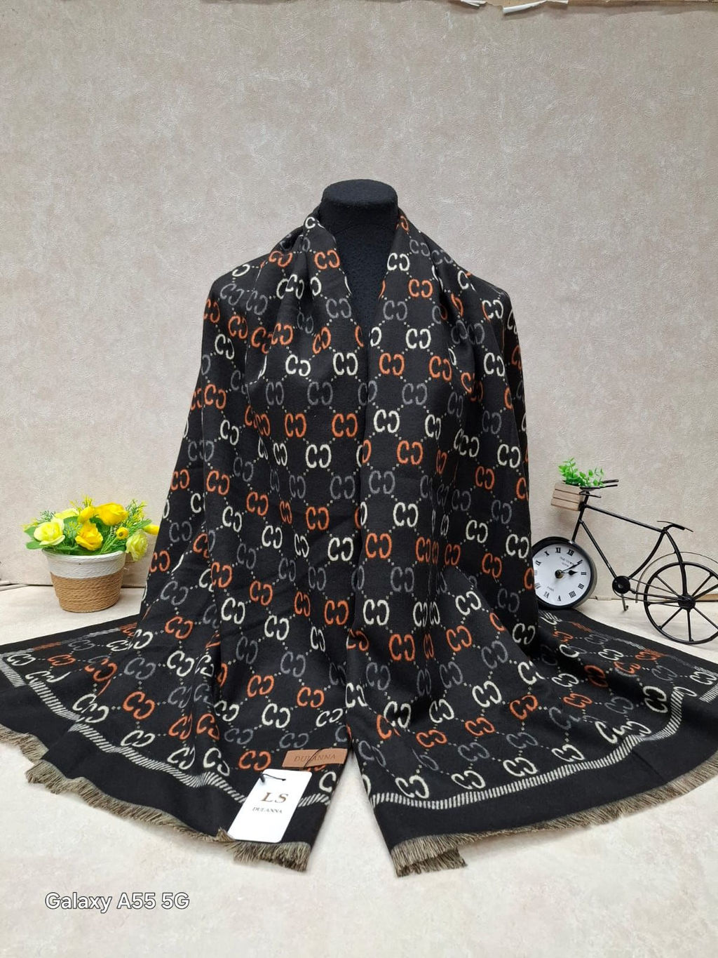 Мягкий палантин из кашемира, мультицвет