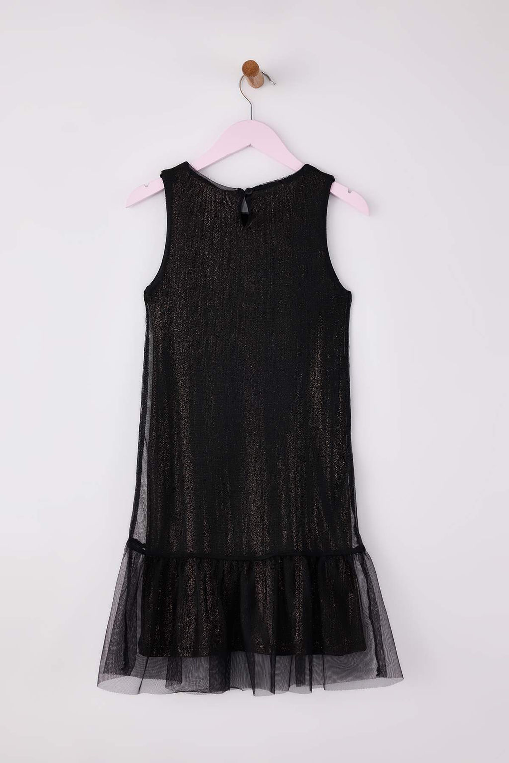 Siyah K?sa / Mini Duz K?z Cocuk Y?lbas? Orme Elbise TKDAW26EL00014 - Trendyolmilla фото 4