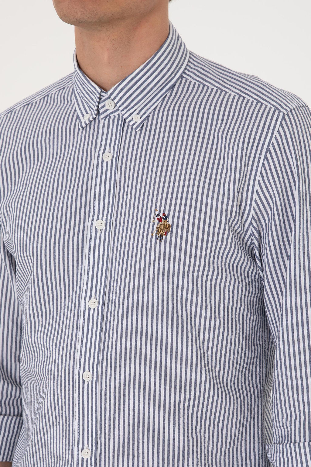 Erkek A__k Lacivert Uzun Kollu G_mlek Sepette S_rpriz _ndirim - U.s. polo assn фото 7