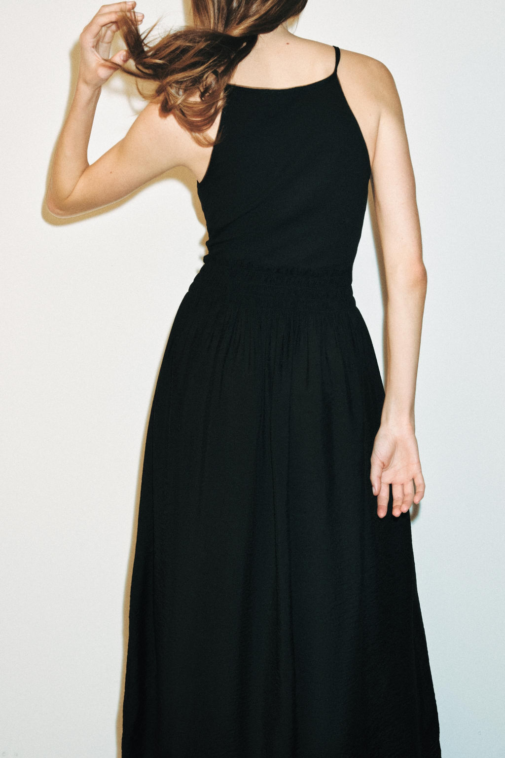 VESTIDO COMBINADO TIRANTES / Negro - Zara фото 3