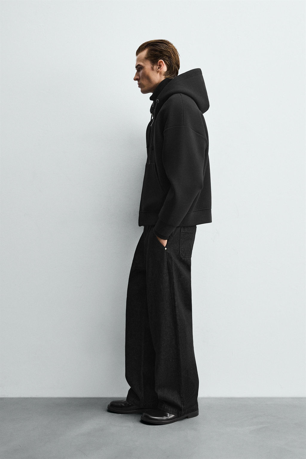 NEOPRENE-EFFECT HOODIE - Zara фото 12