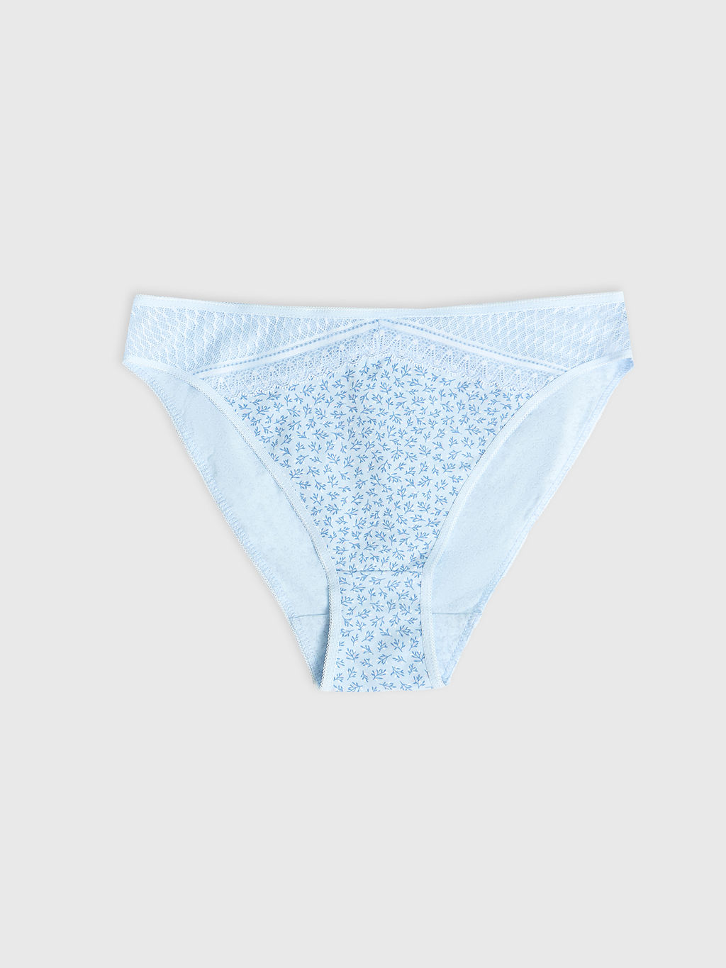 Цена за 2 штуки! Трусы женские классические голубые с веточками веточки на голубом 412055 - Mark formelle фото 7