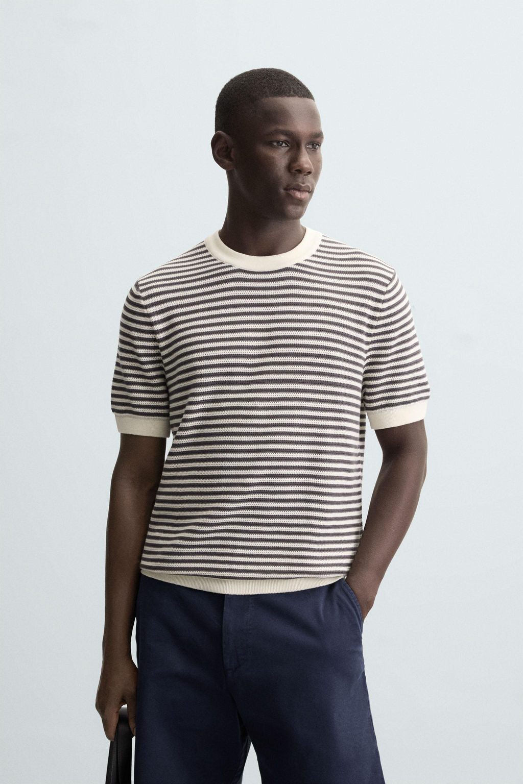 STRIPED KNIT T-SHIRT - Zara фото 10