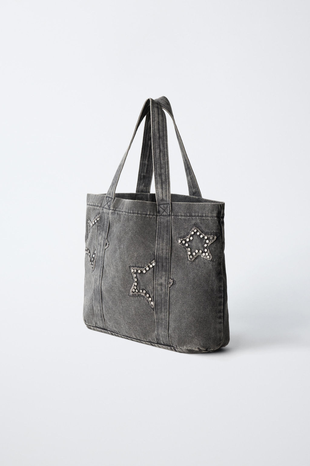 SHOPPER DENIM ESTRELLAS / Negro - Zara фото 2