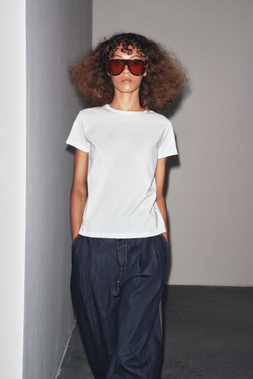 REGULAR RIPPED T-SHIRT - Zara фото 3