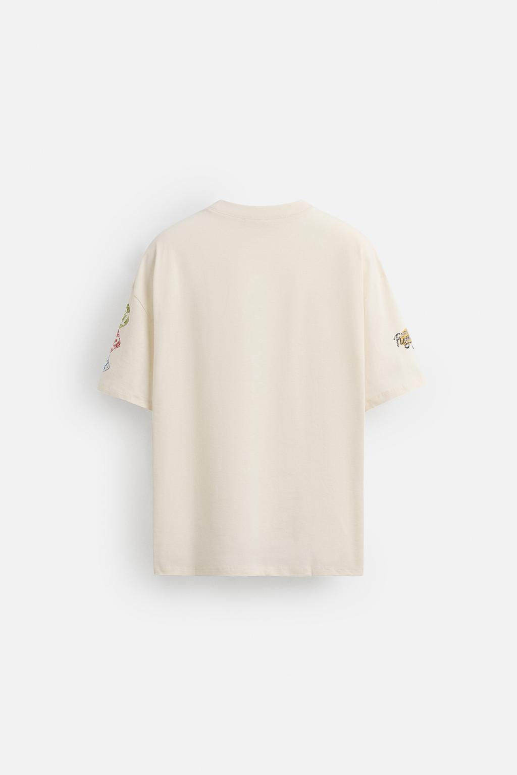 CONTRAST PRINTED T-SHIRT - Zara фото 8