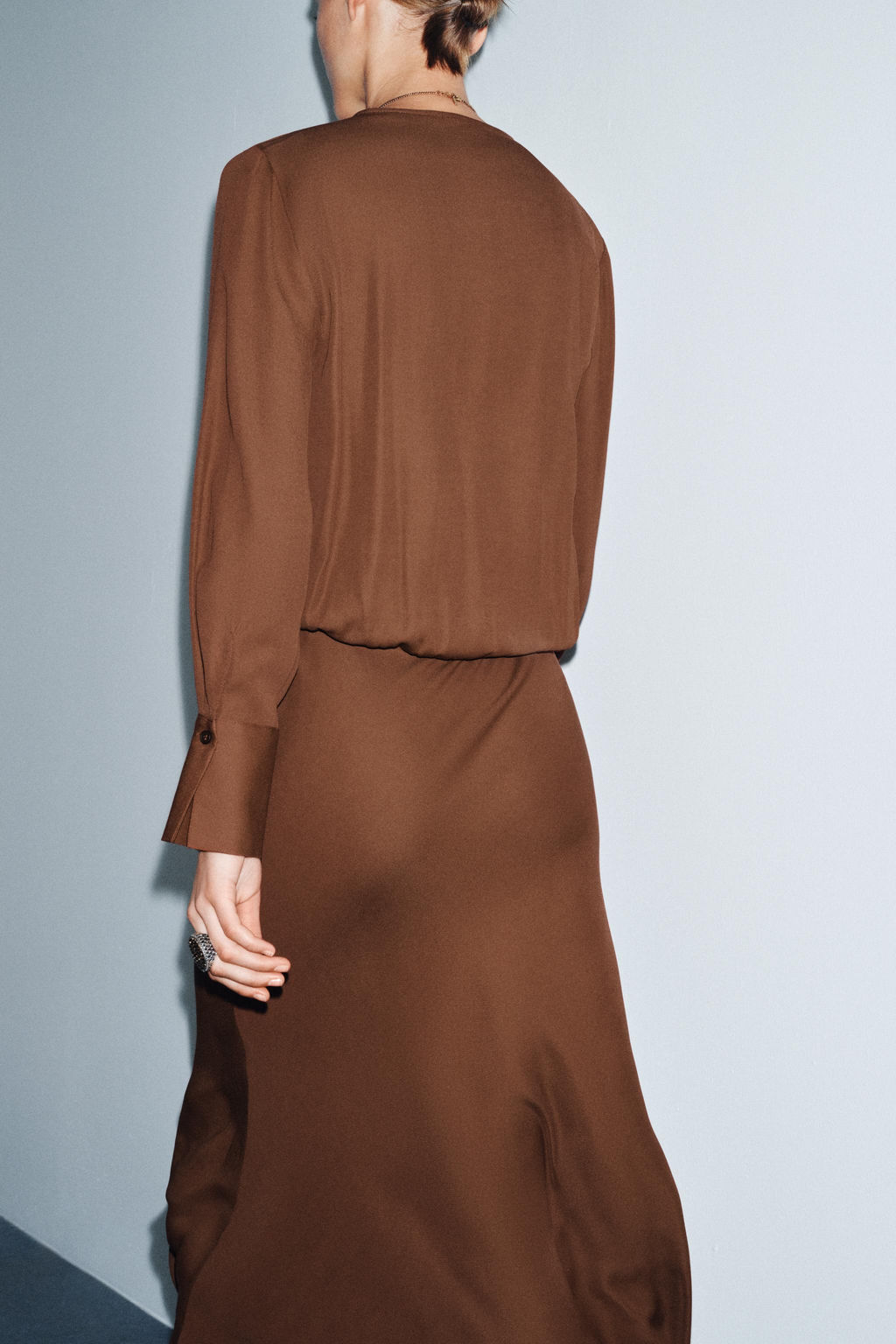 ZW COLLECTION LIMITED EDITION FLOWING WRAP DRESS - Zara фото 3