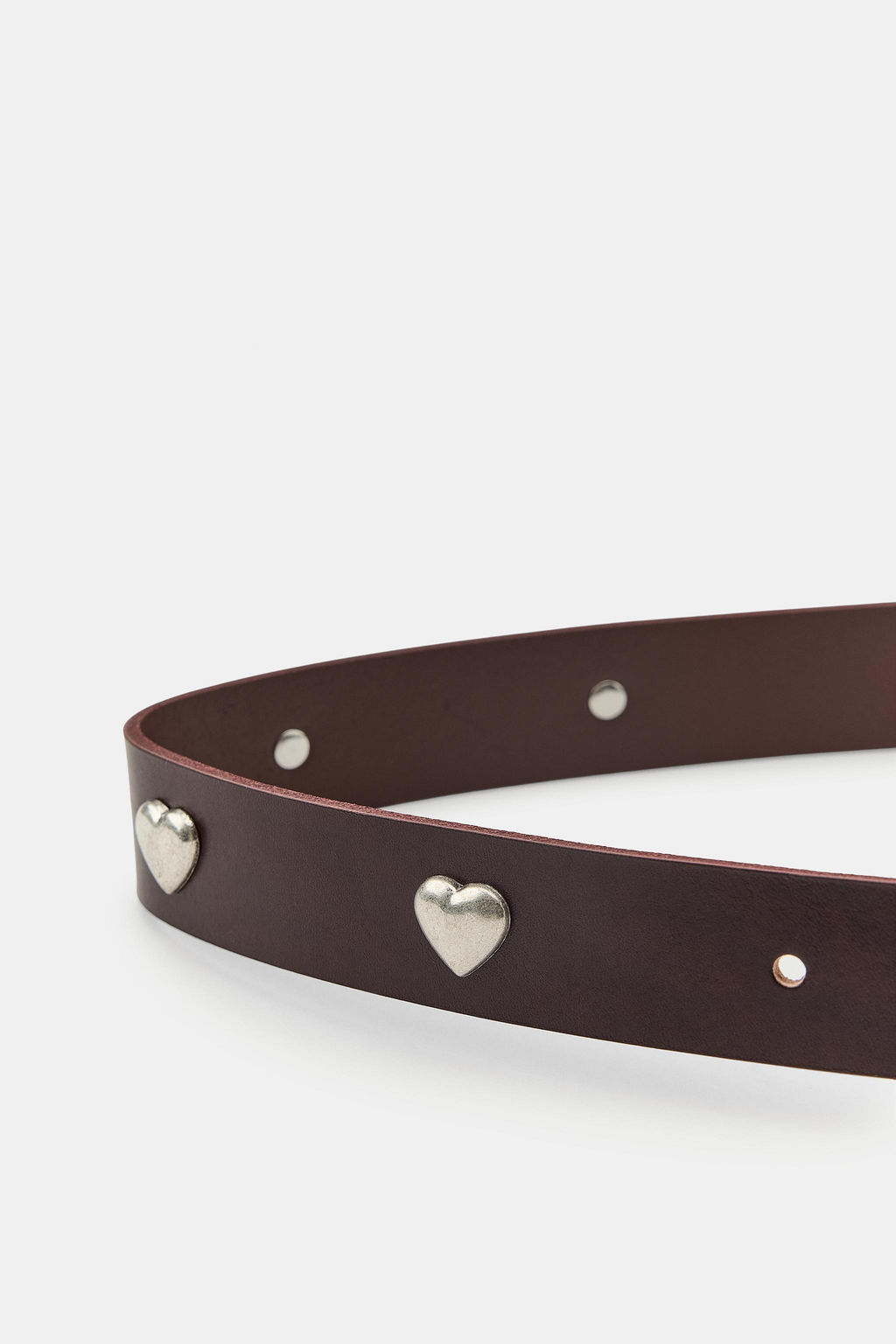 CINTUR?N PIEL 100% TACHAS CORAZ?N / Marr?n - Zara фото 3